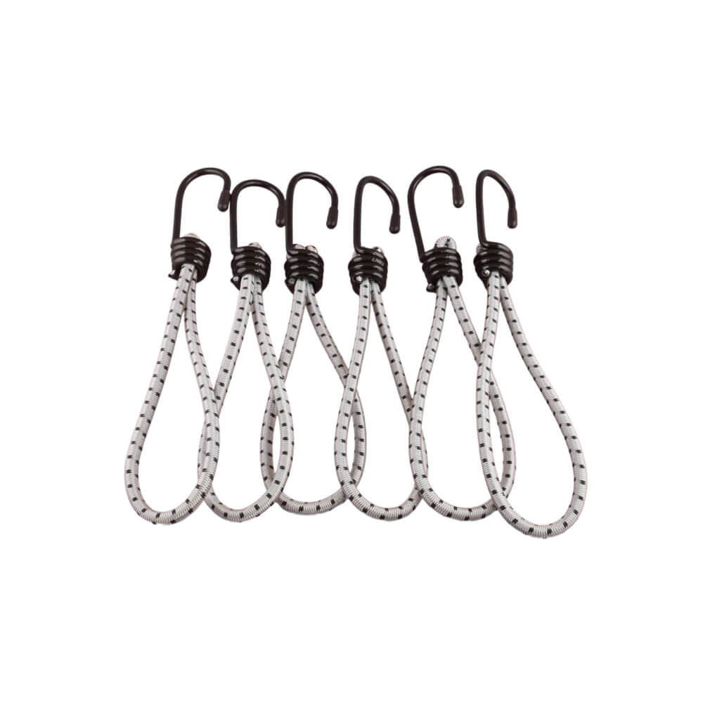 สายรัดยางยืดแบบห่วง ECSAI ตะขอเหล็ก ขนาด 6 มม. ยาว 30 ซม. สีเทา-ดำ (แพ็ค 6 ชิ้น)_8